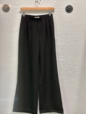 Classic Wide-Leg Black Trousers